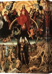 Judgment Canvas Paintings - Last Judgment Triptych [detail 4] by Hans Memling